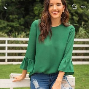 Ruffle sleeve blouse